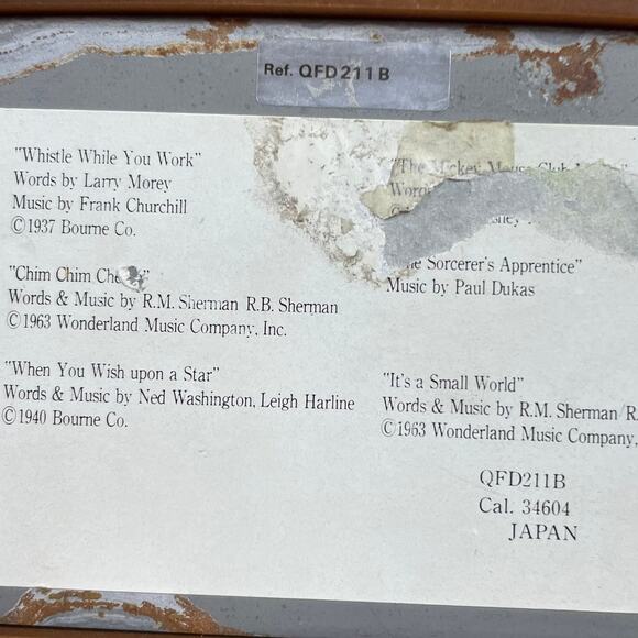 Disney Seiko Quartz Mickey Mouse Musical Alarm Clock Fantasia Parts Only - Picture 7 of 7